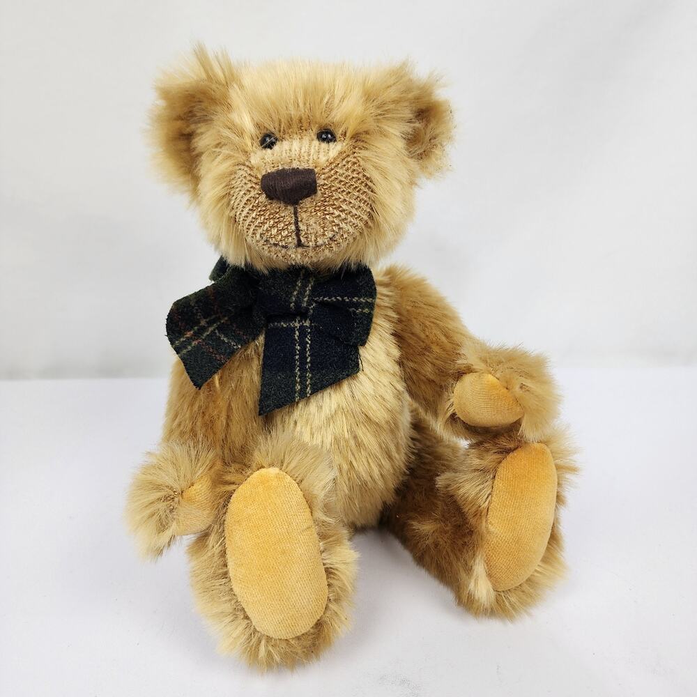 Gund America's Teddy Bear "Nesbit" # 15055 Fully Jointed Mohair Gold 10" Cute